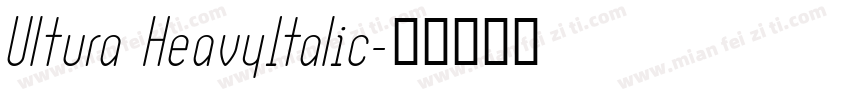 Ultura HeavyItalic字体转换